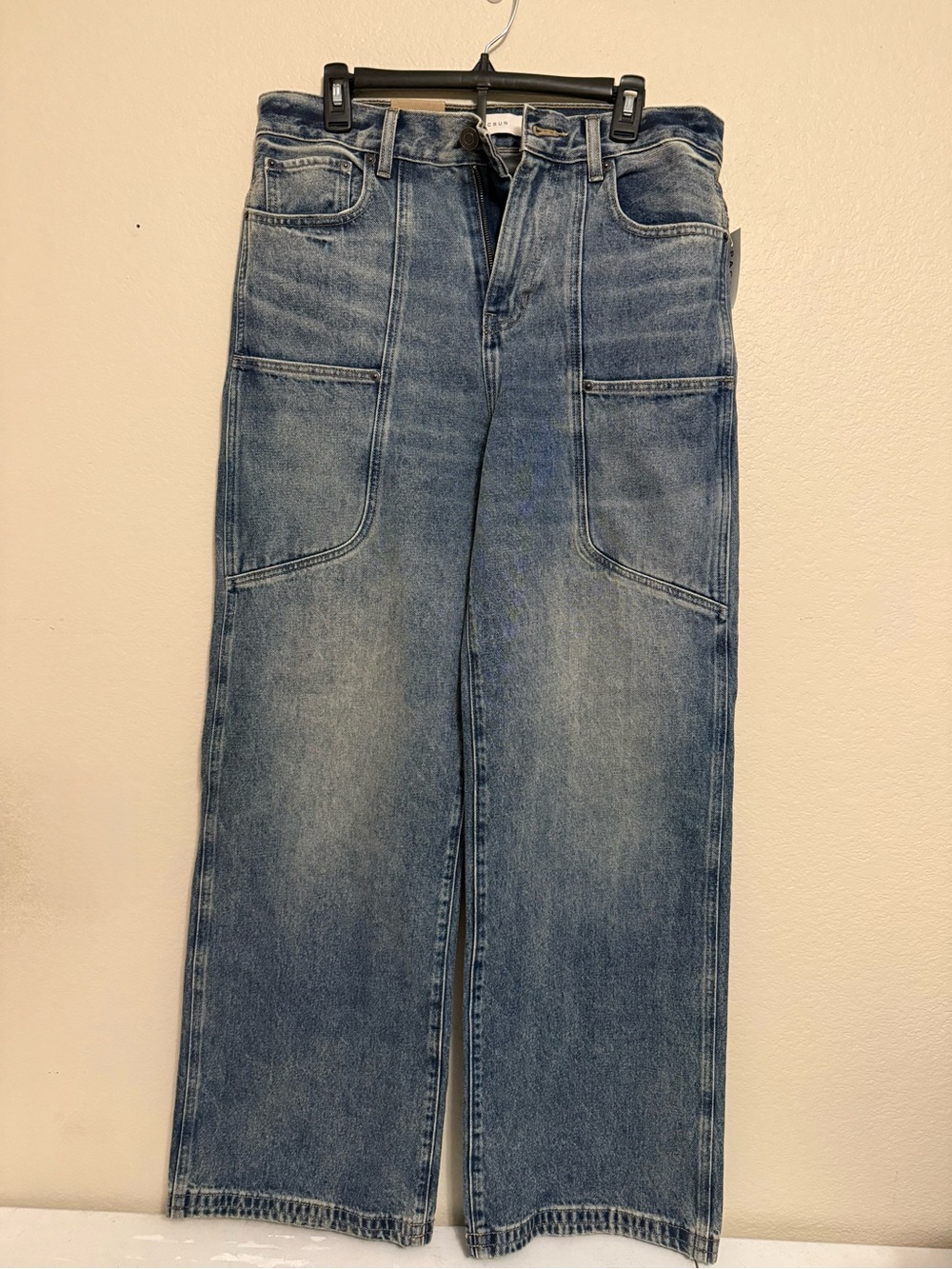 PacSun Men's Wide Legged Relaxed Blue Carpenter Jeans